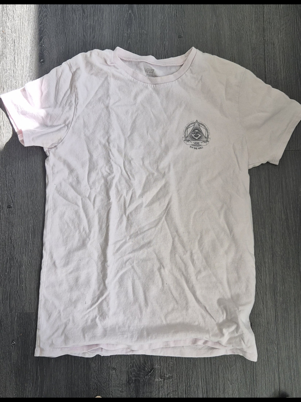 Vans Pale Pink Short-Sleeve Tee with Triangular Print